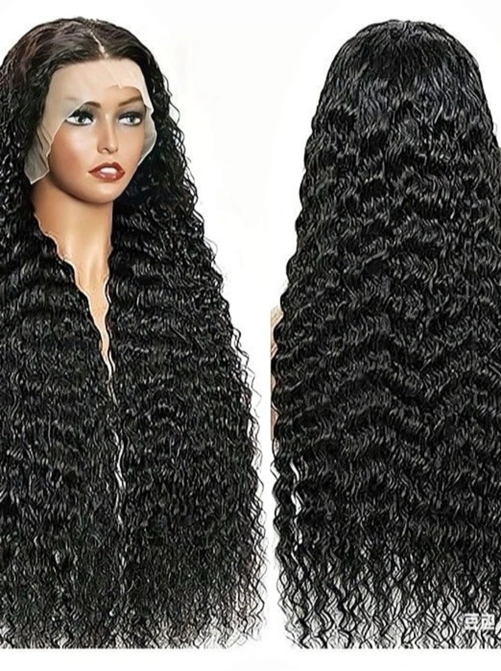 Long Black Curly Wig